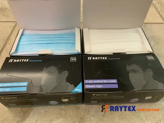 Raytex 11031 Tissu non tissé Masque facial à 3 plis Type d'approvisionnement d'usine directement
