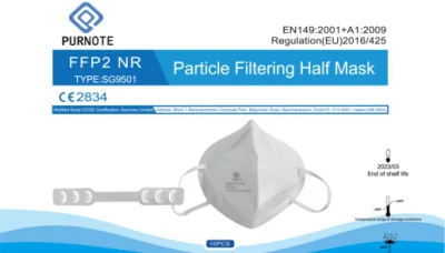 Demi-masque filtrant les particules KN95 avec ou sans certificat CE de masque sans valve